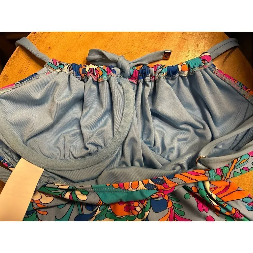 Kate Spade One Piece Swimsuit - Spring Water Size Medium nwt (0128)